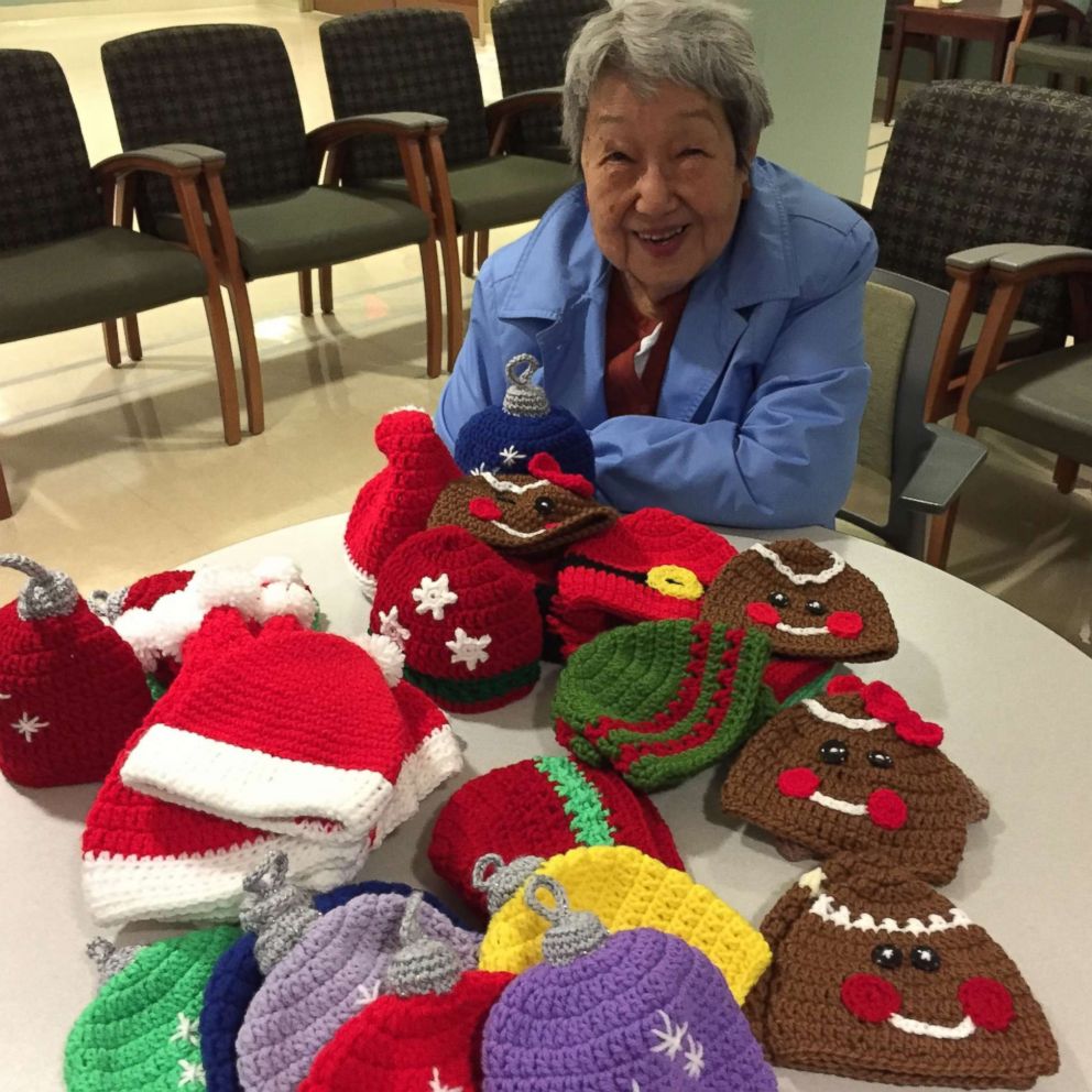 VIDEO: Grandmother crochets more than 2,000 hats for newborns and the results are adorable