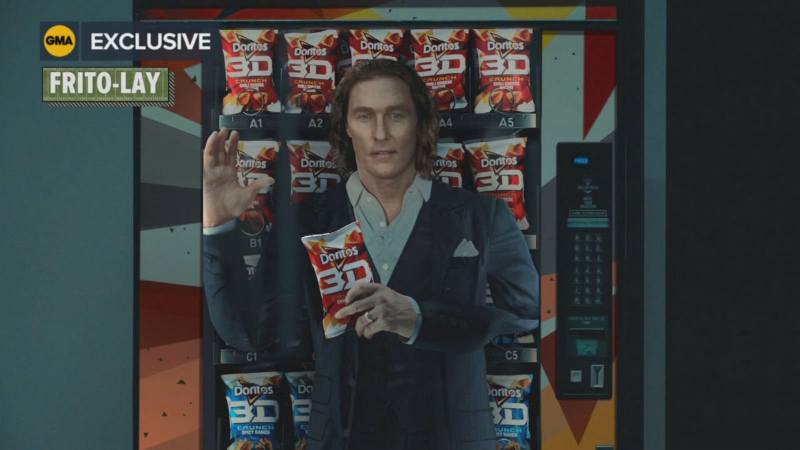 PHOTO: Matthew McConaughey appears in the new Doritos 3D Crunch commercial airing during the Superbowl LV on Feb. 7, 2021.