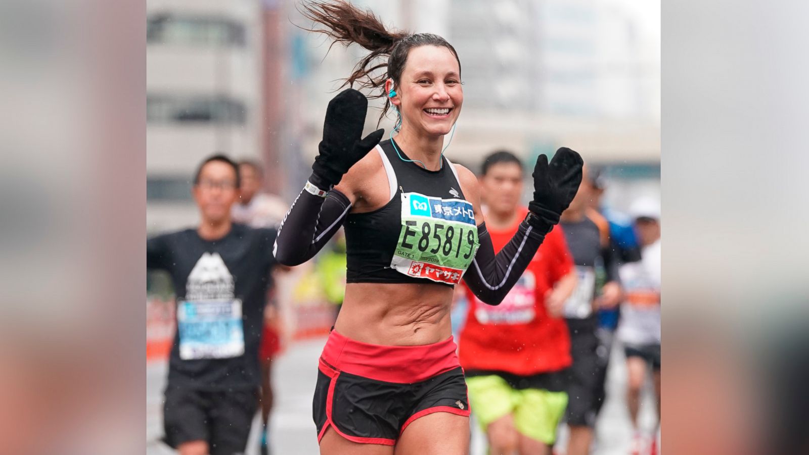 PHOTO: Dorothy Beal is pictured running the 2019 Tokyo Marathon on March 3, 2019.