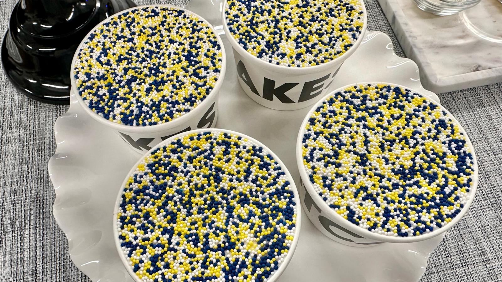 PHOTO: Specialty "GMA" dot cakes.