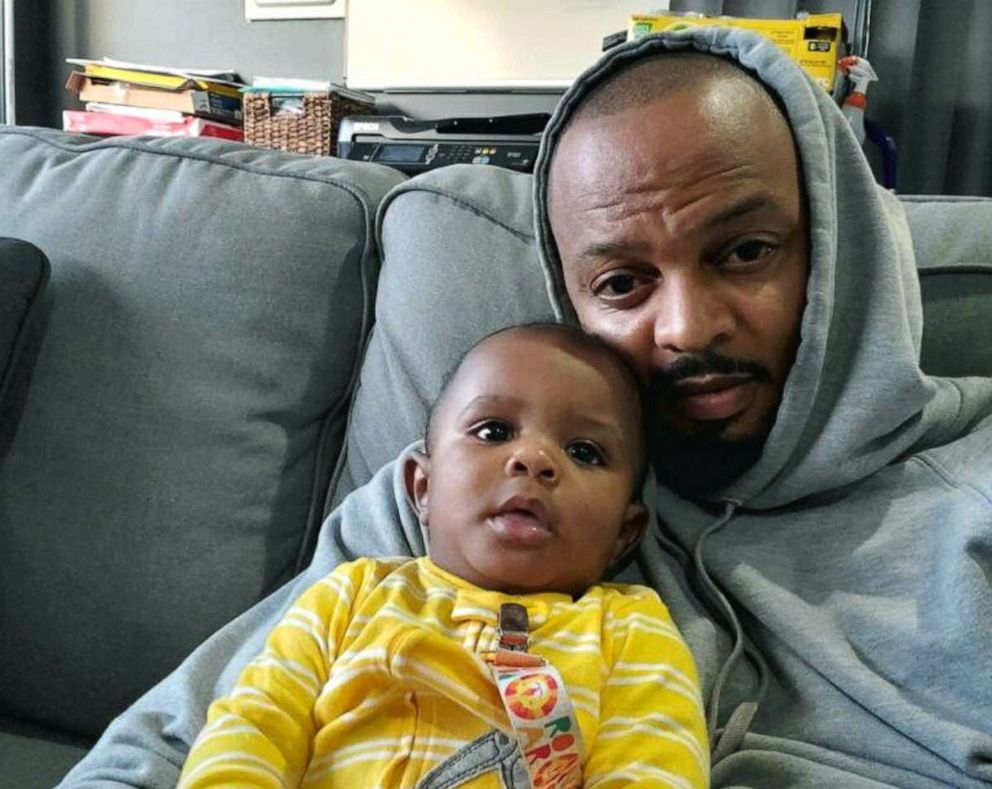PHOTO: Dustin Young, 37, from California, with his nephew Kassius Harris in an undated handout photo.