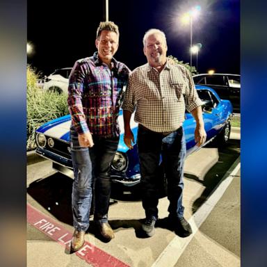 PHOTO: Jared Guynes surprised his dad Earl Guynes on his 65th birthday with a 1967 Chevrolet Camaro, his dream car that he sold over 40 years ago to support his family.