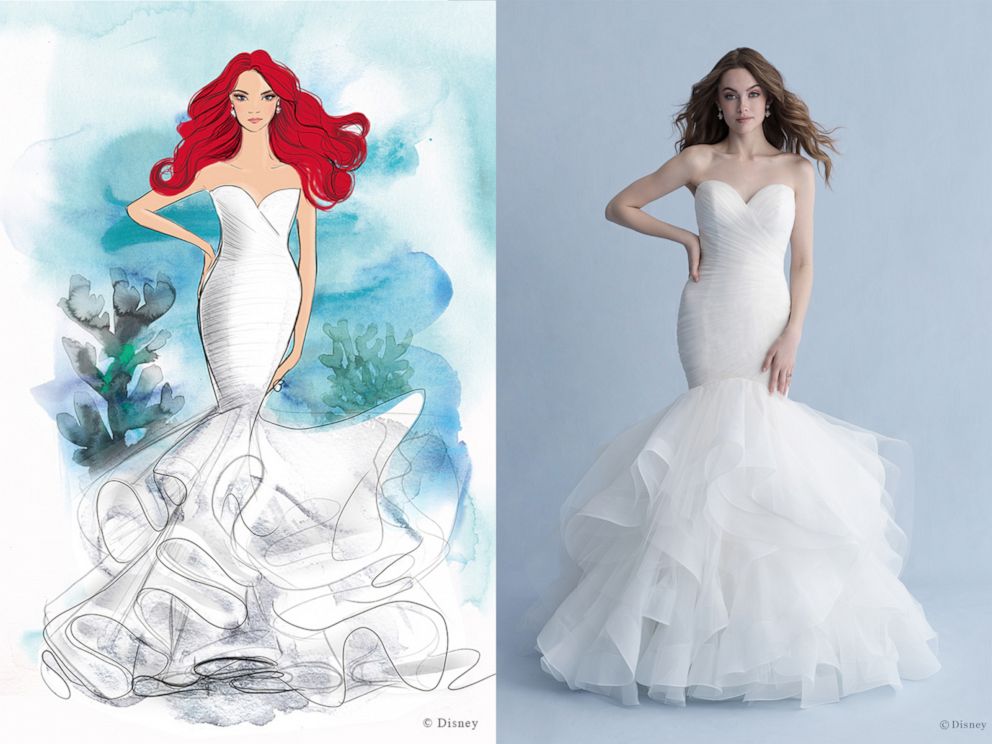 strapless open back dress Abella by Allure Bridals 