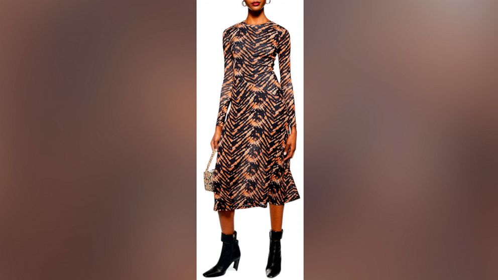 Tie Dye Mesh Midi Dress