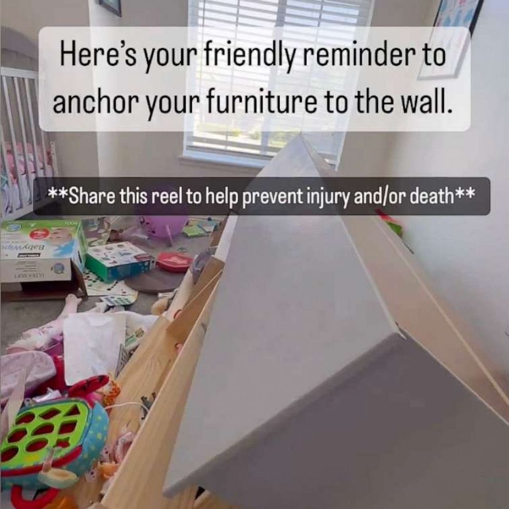 VIDEO: Mom shares furniture tip-over reminder for parents 