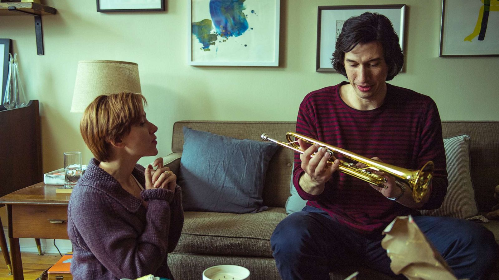 PHOTO: Scarlett Johansson and Adam Driver in a scene from "Marriage Story."