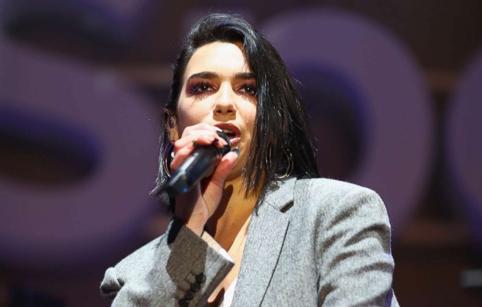 PHOTO: Dua Lipa performs onstage during the Spotify "Best New Artist 2019" party, Feb. 7, 2019, in Los Angeles.