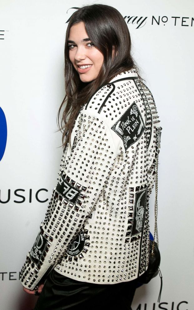 PHOTO: Dua Lipa arrives for the 58th annual Grammy Awards at Milk Studios, Feb. 15, 2016, in Los Angeles.