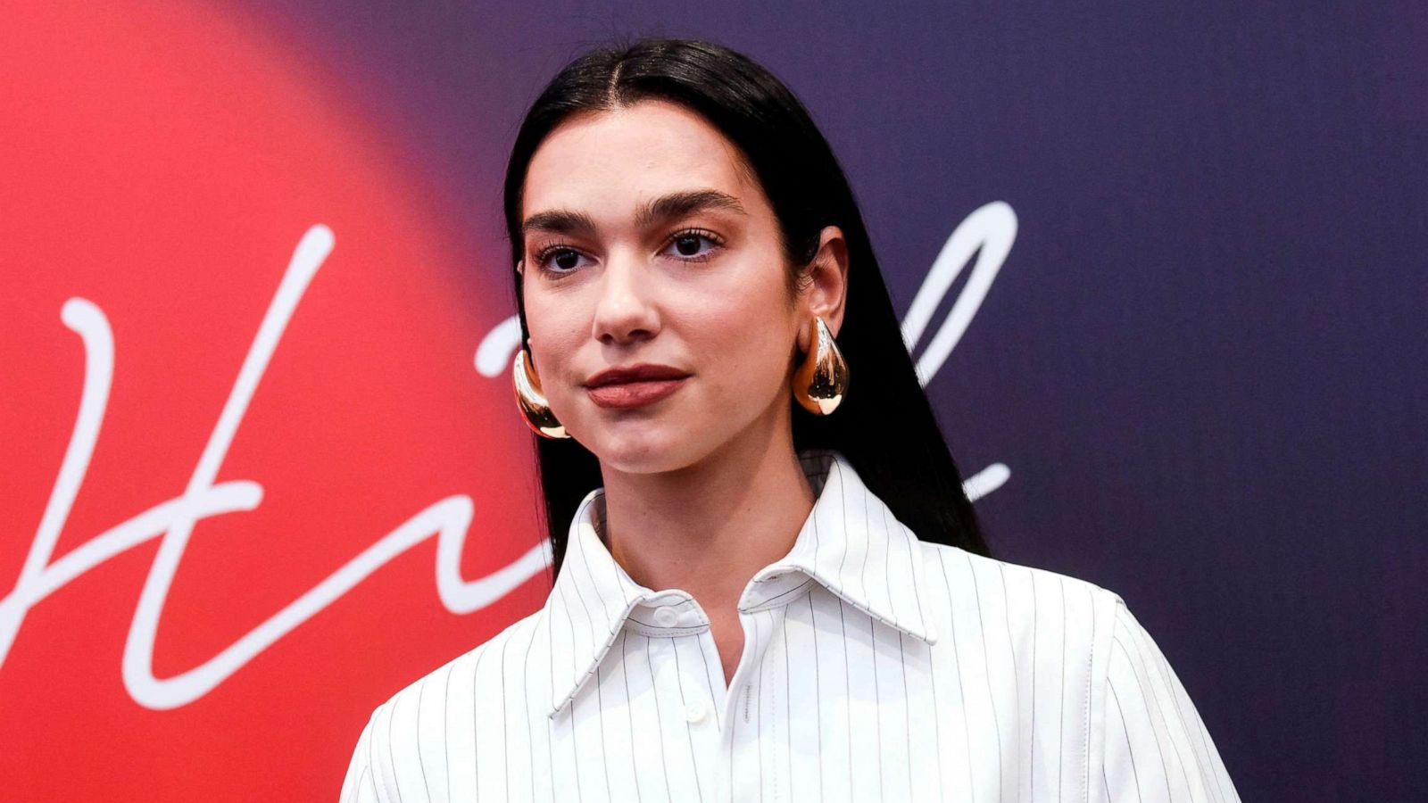 PHOTO: English singer and songwriter Dua Lipa poses after a press conference ahead of her performance at the "Sunny Hill Festival" in Pristina, Aug. 4, 2022.