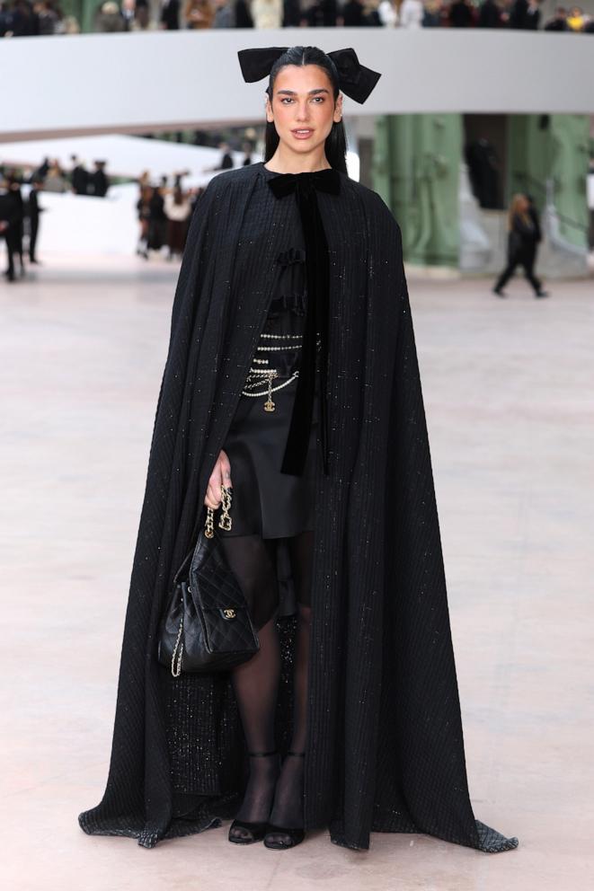 PHOTO: Dua Lipa attends the Chanel Haute Couture Spring-Summer 2025 show as part of Paris Fashion Week on Jan. 28, 2025 in Paris.