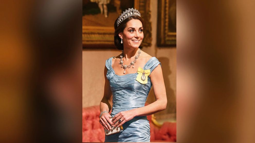 PHOTO: Catherine the Duchess of Cambridge during the State visit by King Willem-Alexander and Queen Maxima of the Netherlands, at Buckingham Palace in London, Oct. 23, 2018. 