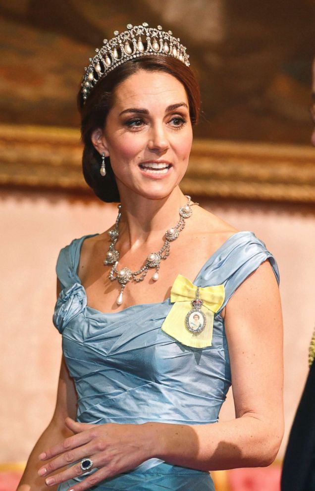 PHOTO: Catherine the Duchess of Cambridge during the State visit of King Willem-Alexander and Queen Maxima of the Netherlands, to Buckingham Palace in London, October 23, 2018. 