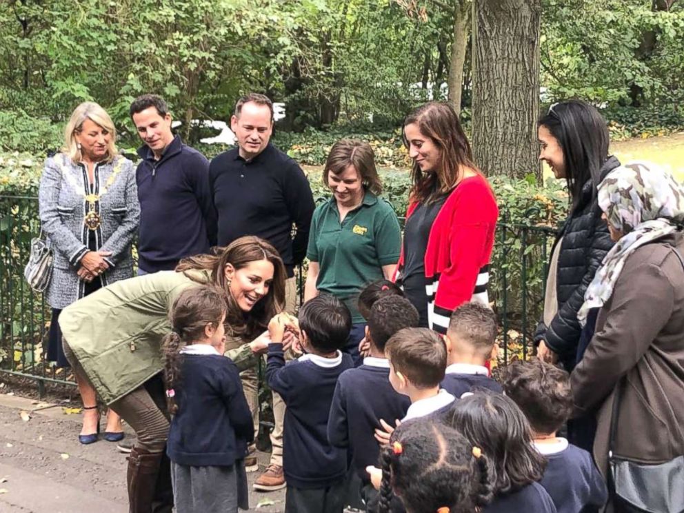 PHOTO: Princess Kate arrives at the Paddington Recreation Ground in London.