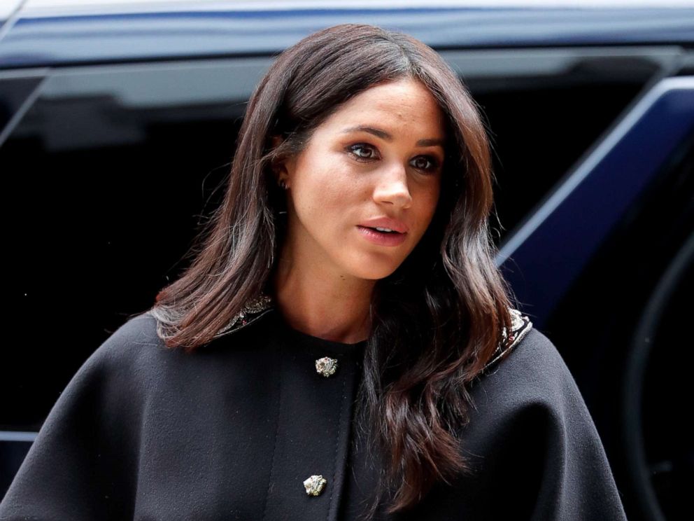 PHOTO: Meghan, Duchess of Sussex visits New Zealand House to sign a book of condolence on behalf of The Royal Family on March 19, 2019 in London.