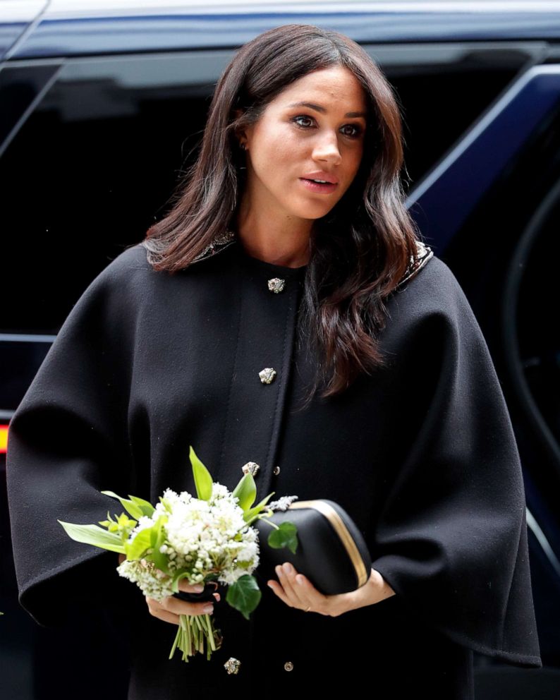 PHOTO: Meghan, Duchess of Sussex visits New Zealand House to sign a book of condolence on behalf of The Royal Family on March 19, 2019 in London.