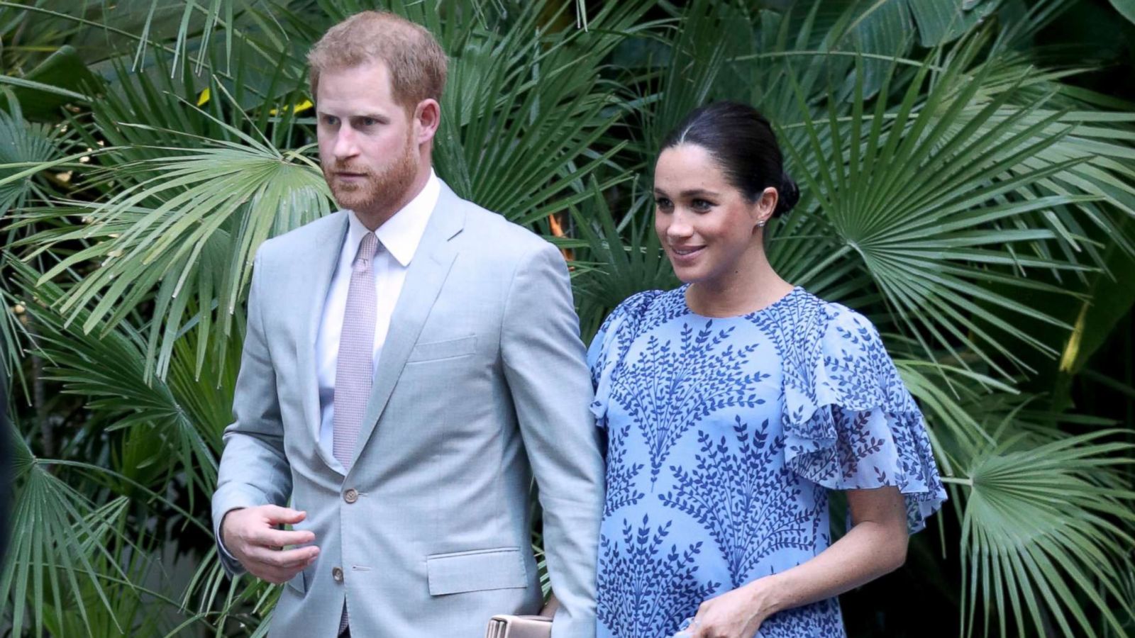 PHOTO: Britain's Meghan, Duchess of Sussex and Prince Harry the Duke of Sussex arrive at the residence of Moroccan King Mohammed VI in Rabat, Morocco, Feb. 25, 2019.