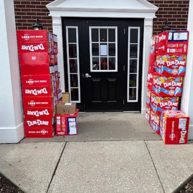 PHOTO: Holly LaFavers shared in a Facebook post that her son Liam ordered 30 cases of Dum-Dums without her knowledge.
