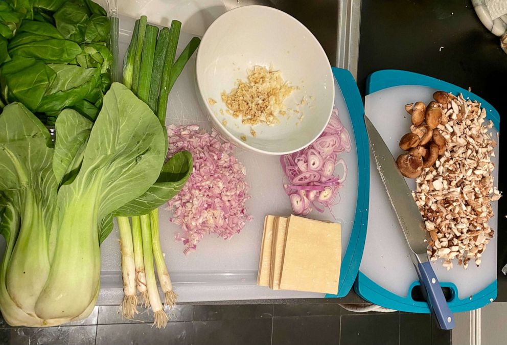 PHOTO: Ingredients laid out ready to be prepped for cooking.