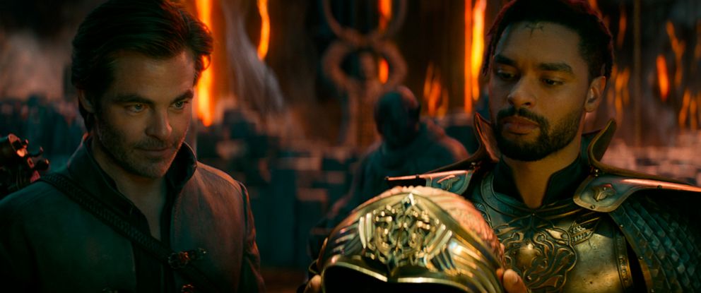 PHOTO: Chris Pine plays Edgin and Rege-Jean Page plays Xenk in Dungeons & Dragons: Honor Among Thieves.