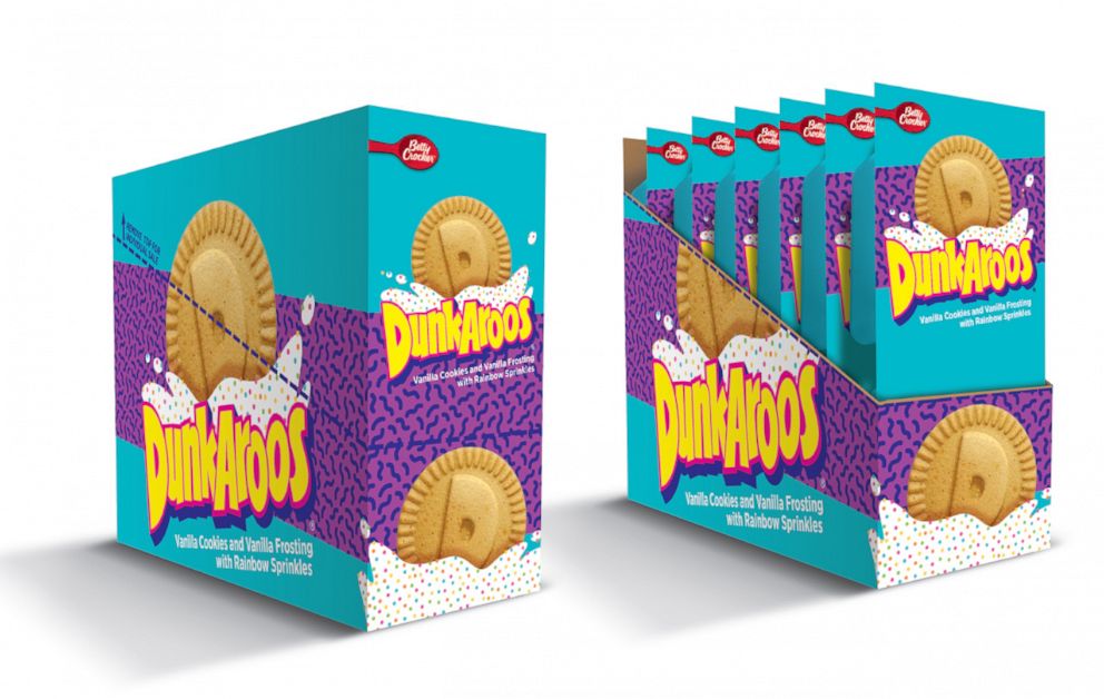 PHOTO: General Mills' new "Dunkaroo" packaging is pictured in an image released on Feb. 3, 2020, with the news that the cookies will be returning to shelves in the summer.