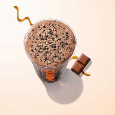 PHOTO: Caramel chocolate cold brew topped with chocolate cold foam and cocoa caramel sprinkles.