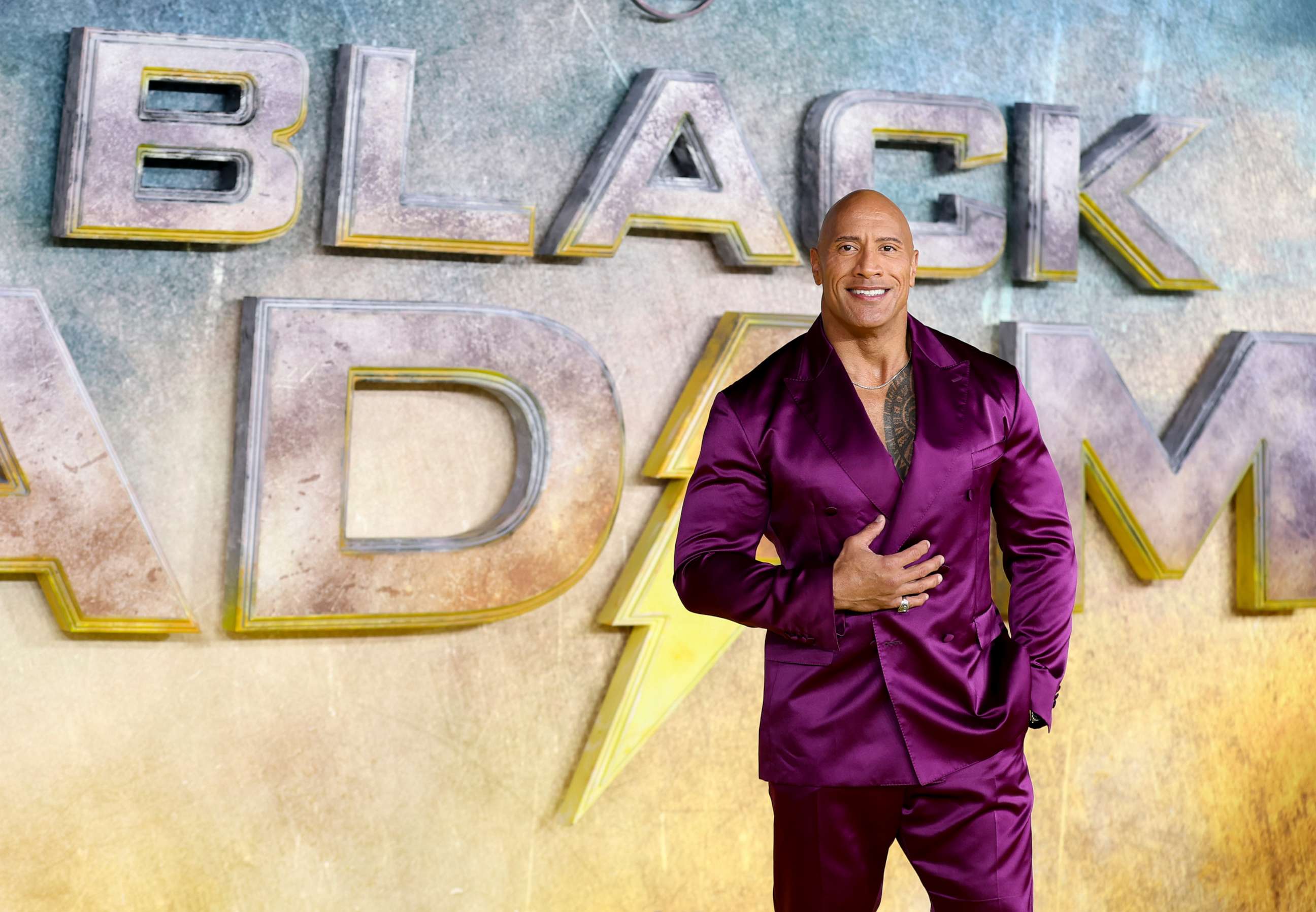 PHOTO: Dwayne Johnson attends the UK Premiere of "Black Adam" at Cineworld Leicester Square on Oct. 18, 2022 in London.