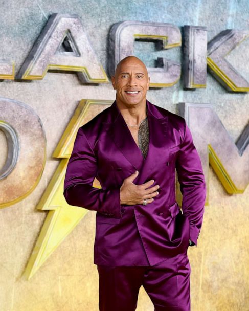 Dwayne Johnson y el elenco de “Black Adam” en su visita a la