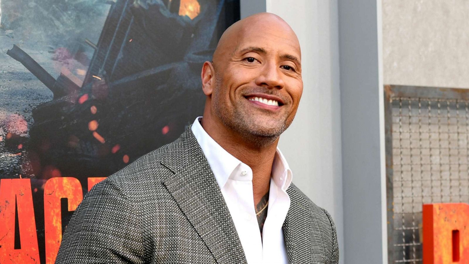 PHOTO: In this April 4, 2018, file photo, Dwayne Johnson arrives at the premiere of Warner Bros. Pictures' "Rampage" at the Microsoft Theatre in Los Angeles.