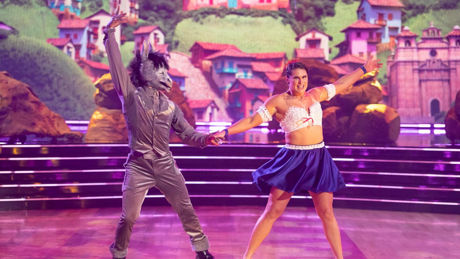 PHOTO: Alan Bersten, left, and Ilona Maher dress as Disney characters on "Dancing with the Stars."