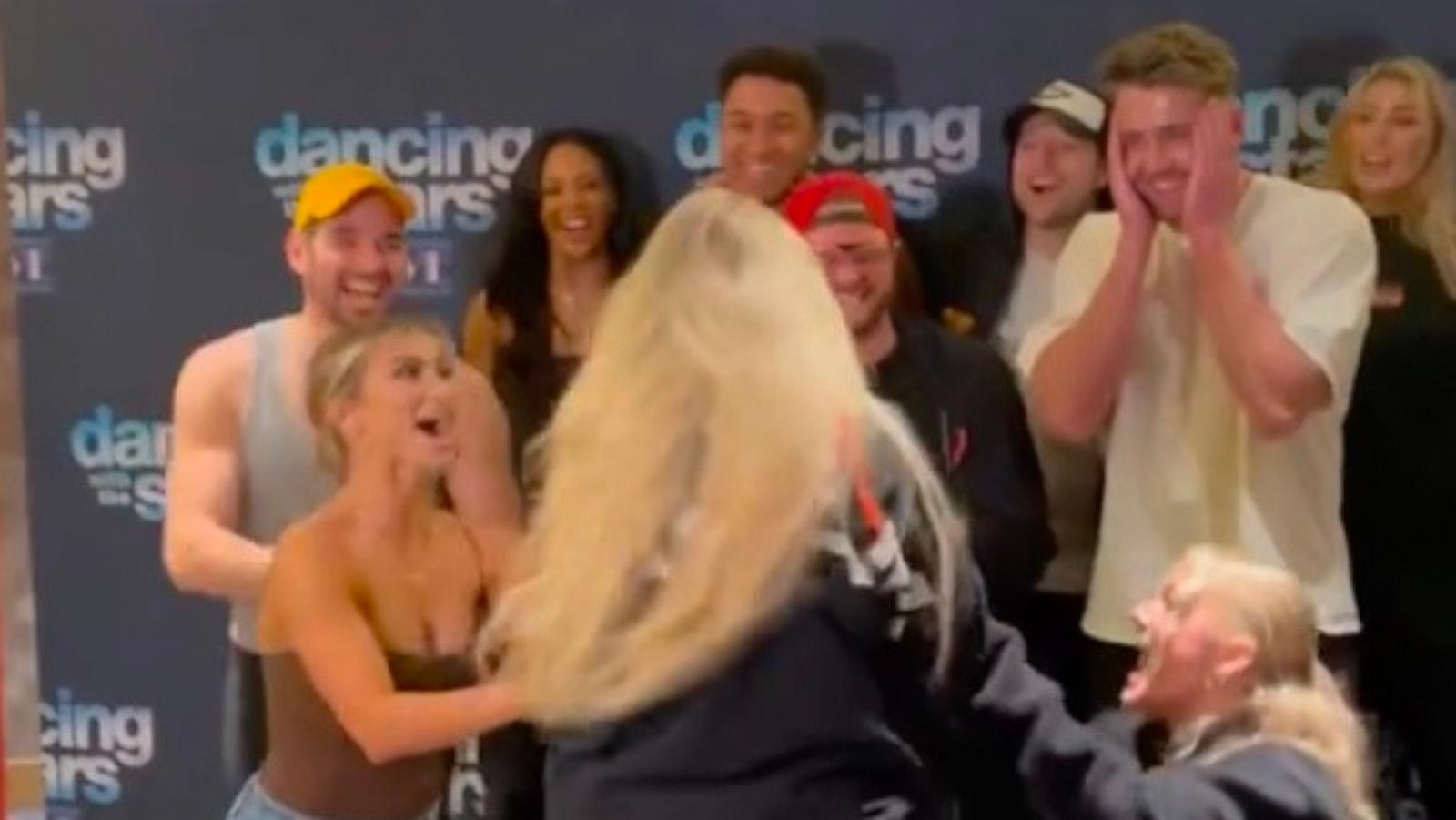 PHOTO: Lele Pons appears in this screengrab from a video she shared on TikTok of her surprising her "Dancing with the Stars" family.