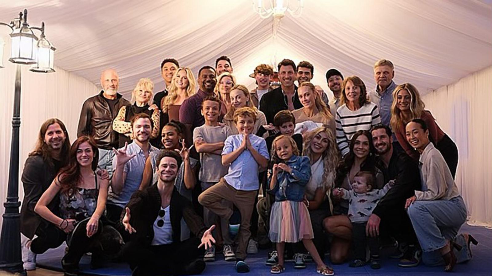 PHOTO: Emma Slater posted a picture on Instagram of Dancing with the Stars cast celebrating Thanksgiving .