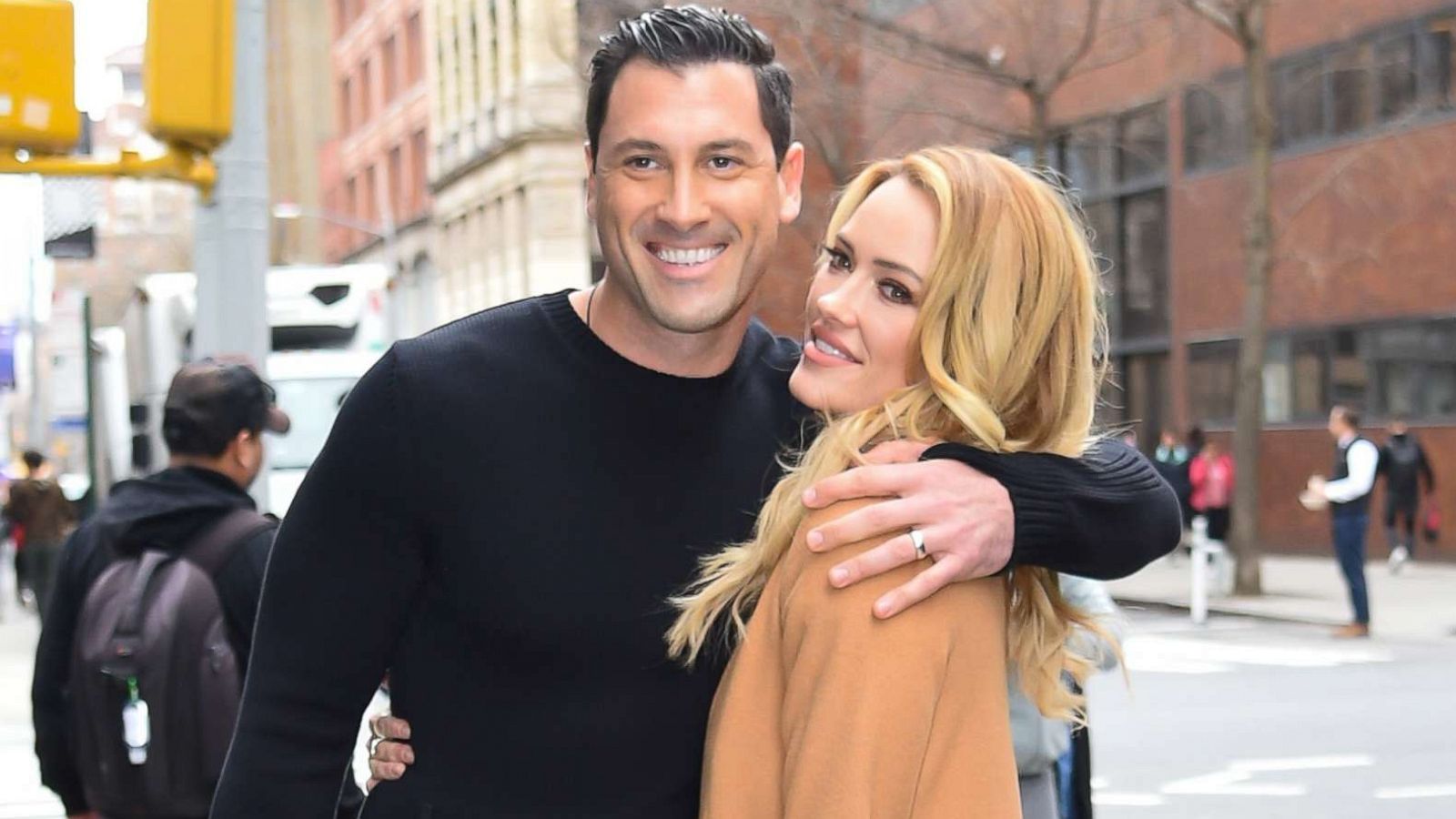 PHOTO: Peta Murgatroyd and Maksim Chmerkovskiy pose together in New York, March 10, 2020.