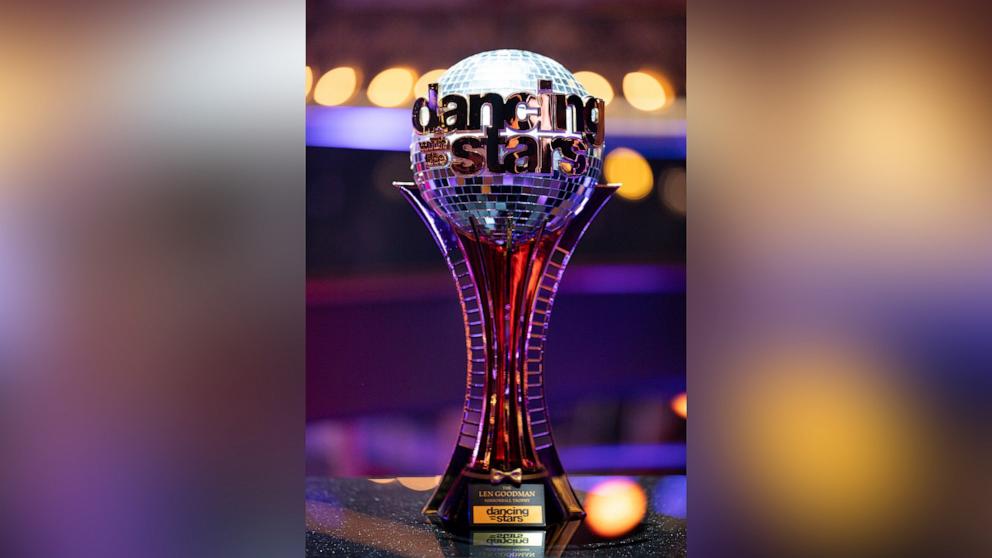 PHOTO: In a series first, the finale episode will have five couples competing for a chance at winning the coveted "Len Goodman Mirrorball Trophy." 