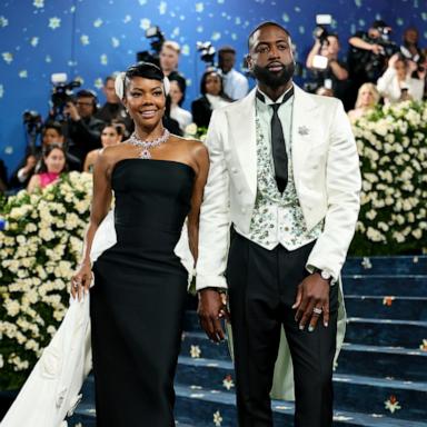 PHOTO: Gabrielle Union and Dwyane Wade attend the 2025 Met Gala Celebrating "Superfine: Tailoring Black Style" at Metropolitan Museum of Art on May 05, 2025 in New York City. 