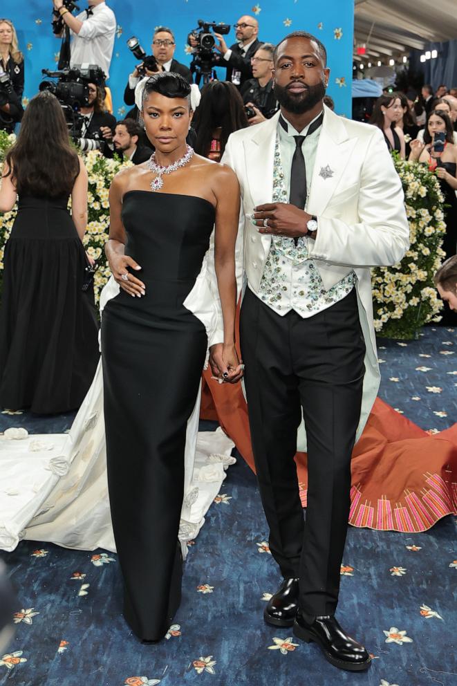 PHOTO: Gabrielle Union and Dwyane Wade attend the 2025 Met Gala Celebrating "Superfine: Tailoring Black Style" at Metropolitan Museum of Art on May 05, 2025 in New York City.