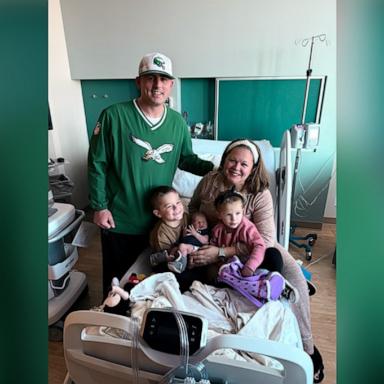 PHOTO: Phil and Alyssa Carr of Hammonton, New Jersey, longtime Philadelphia Eagles fans, welcomed a baby boy – Jack Joseph Carr – on Feb. 9, 2025, the same day the Eagles won Super Bowl LIX.