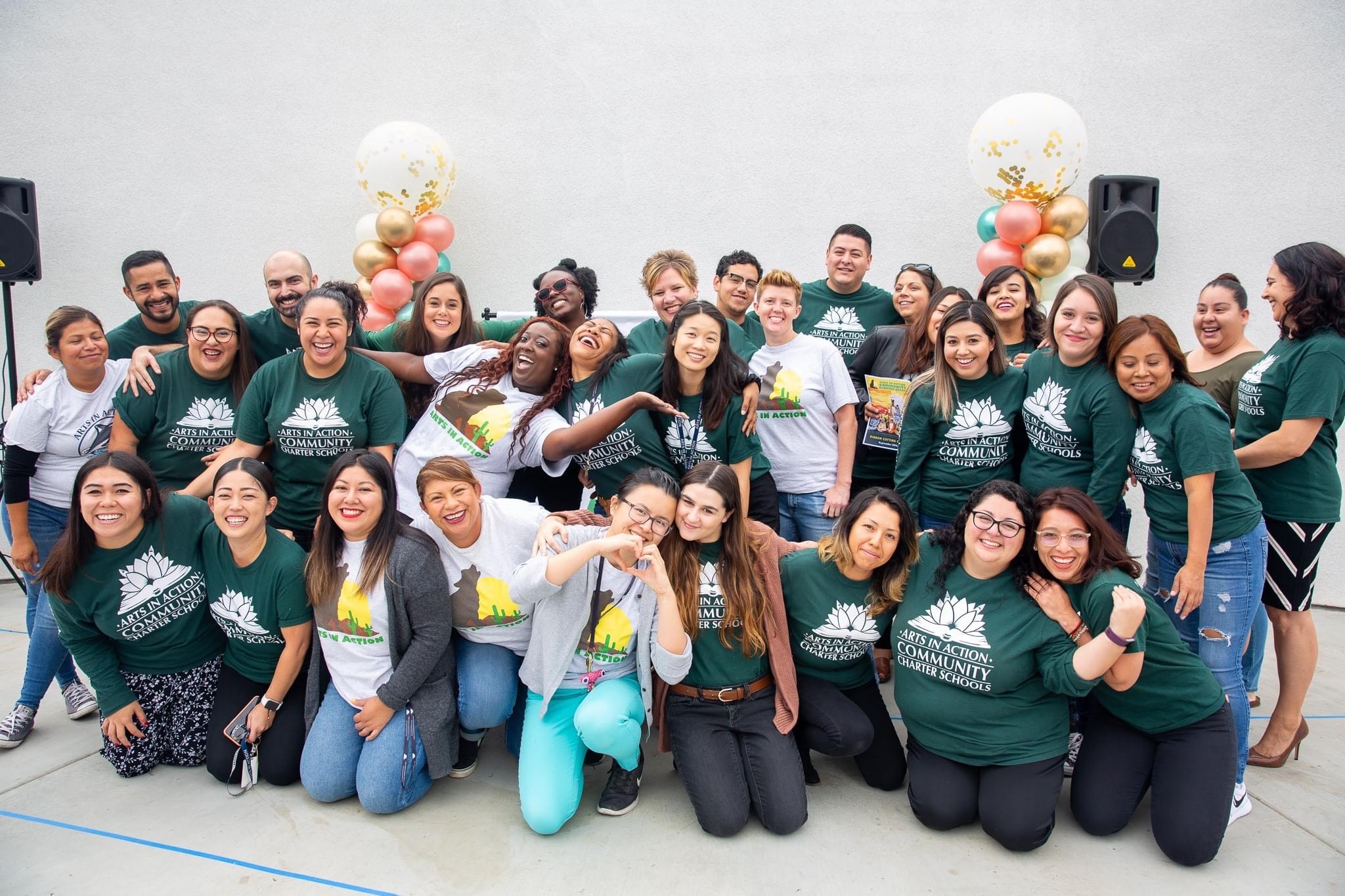 PHOTO: The staff at Arts in Action Community Charter Schools in East Los Angeles.