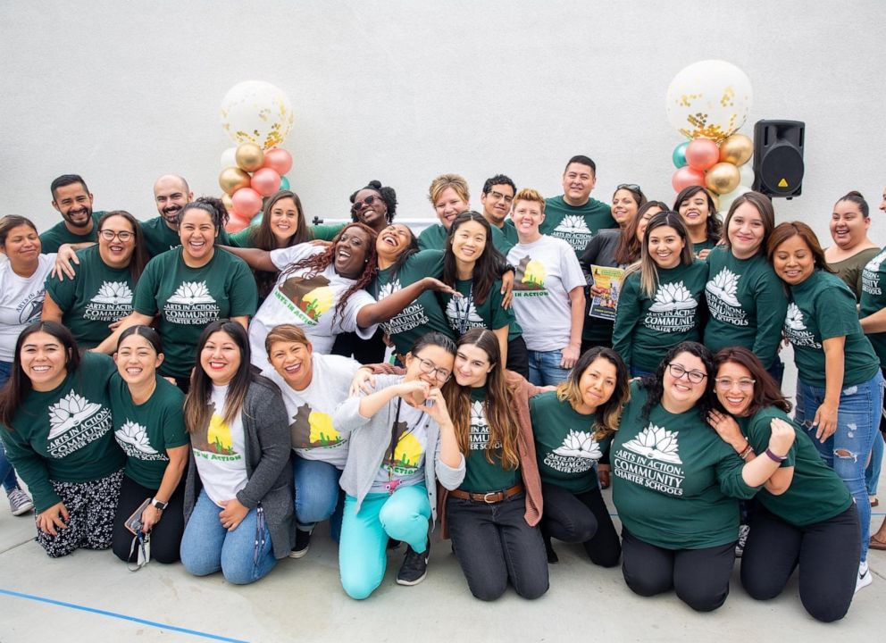 PHOTO: The staff at Arts in Action Community Charter Schools in East Los Angeles.