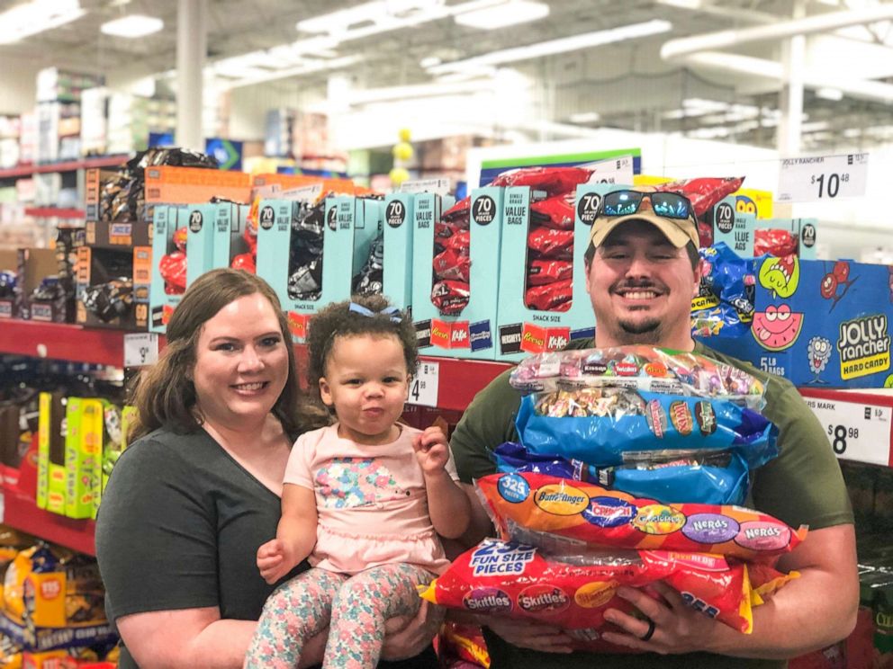 PHOTO: For two nights before Easter, Josh and Blakeley Drake of Manchester, Tenn., will hide candy-filled eggs in the yards of families who have signed up for an "egging" in exchange for donations for the Drake's adoption fund.