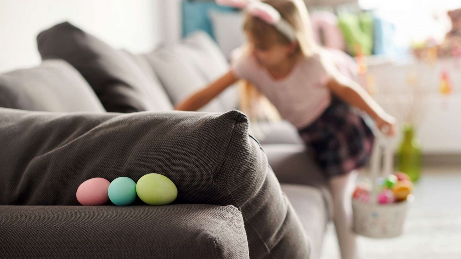 PHOTO: A young hunts for Easter eggs in this stock photo.