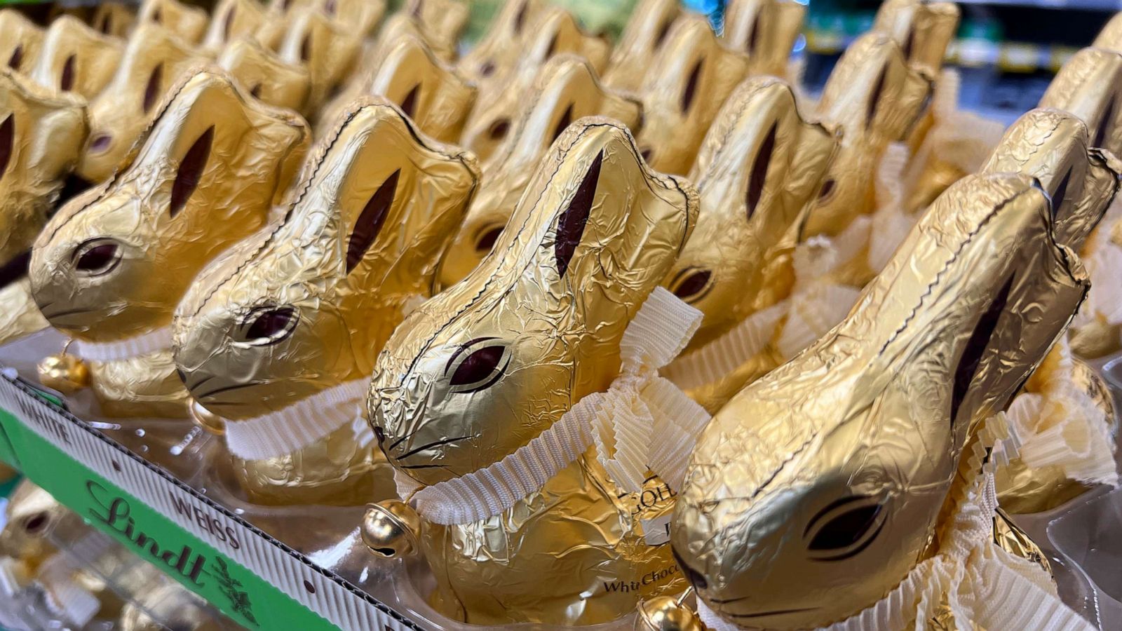 PHOTO: Chocolate Easter bunnies at a grocery store in Toronto, Ontario, Canada on March 11, 2023.