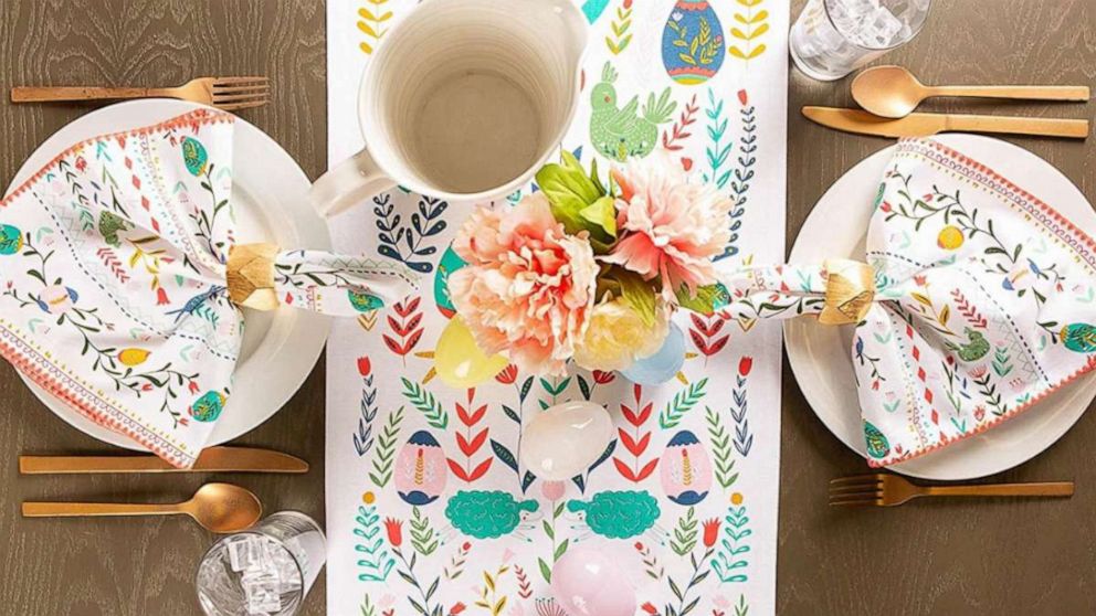 PHOTO: Easter Folk Garden Embellished Table Runner.