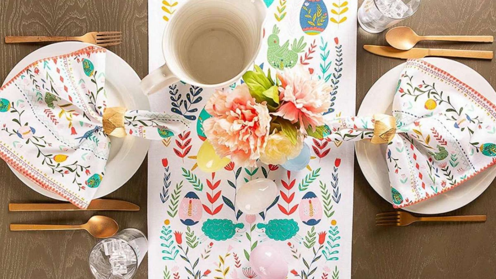 PHOTO: Easter Folk Garden Embellished Table Runner.