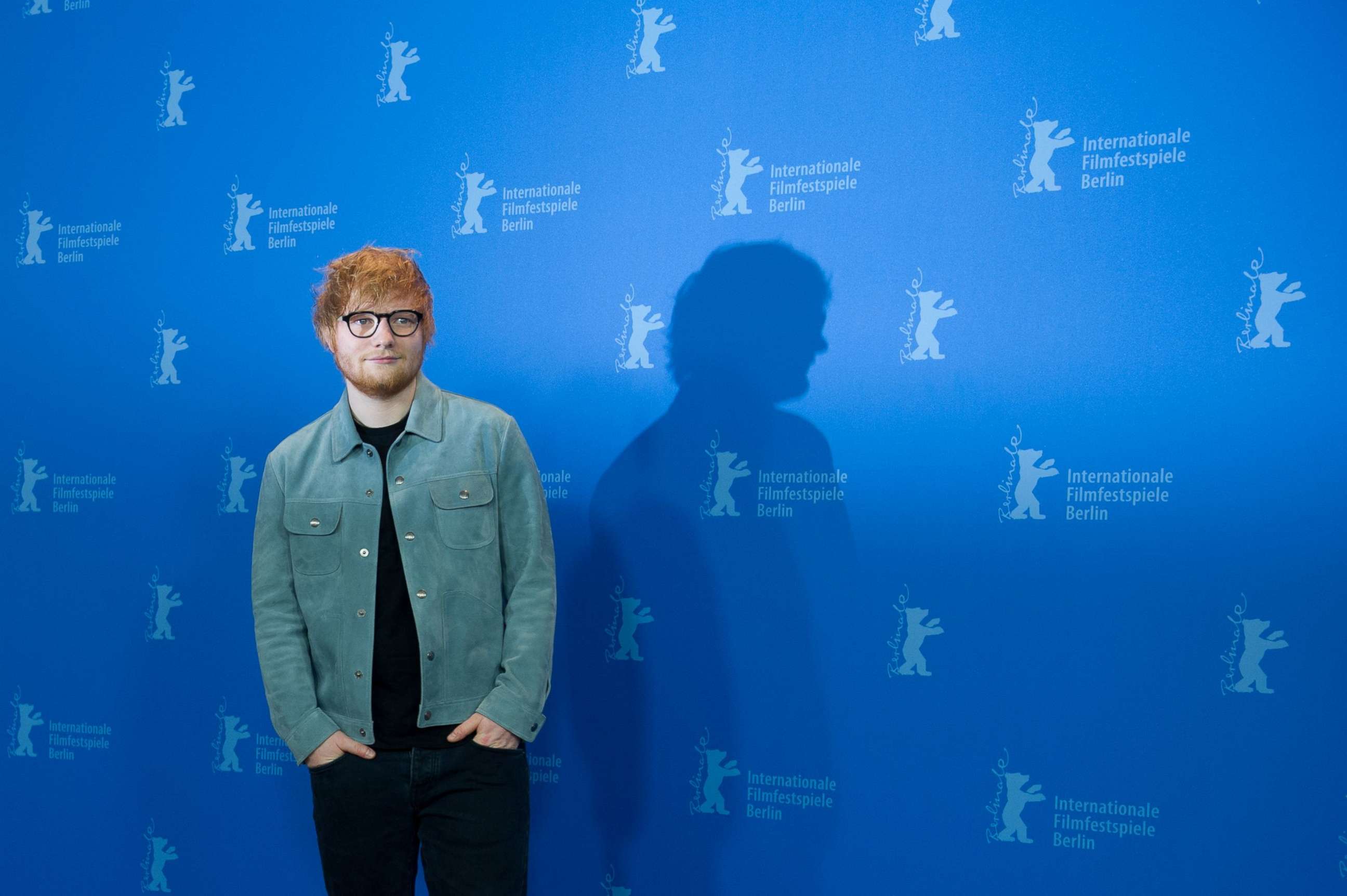 PHOTO: Singer-songwriter Ed Sheeran poses at an event for the film "Songwriter" at the Berlinale film festival in Berlin on Feb. 23, 2018.