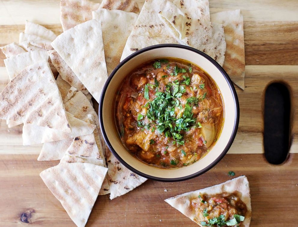 PHOTO: Chef Andrew Zimmern's charred eggplant dip. 