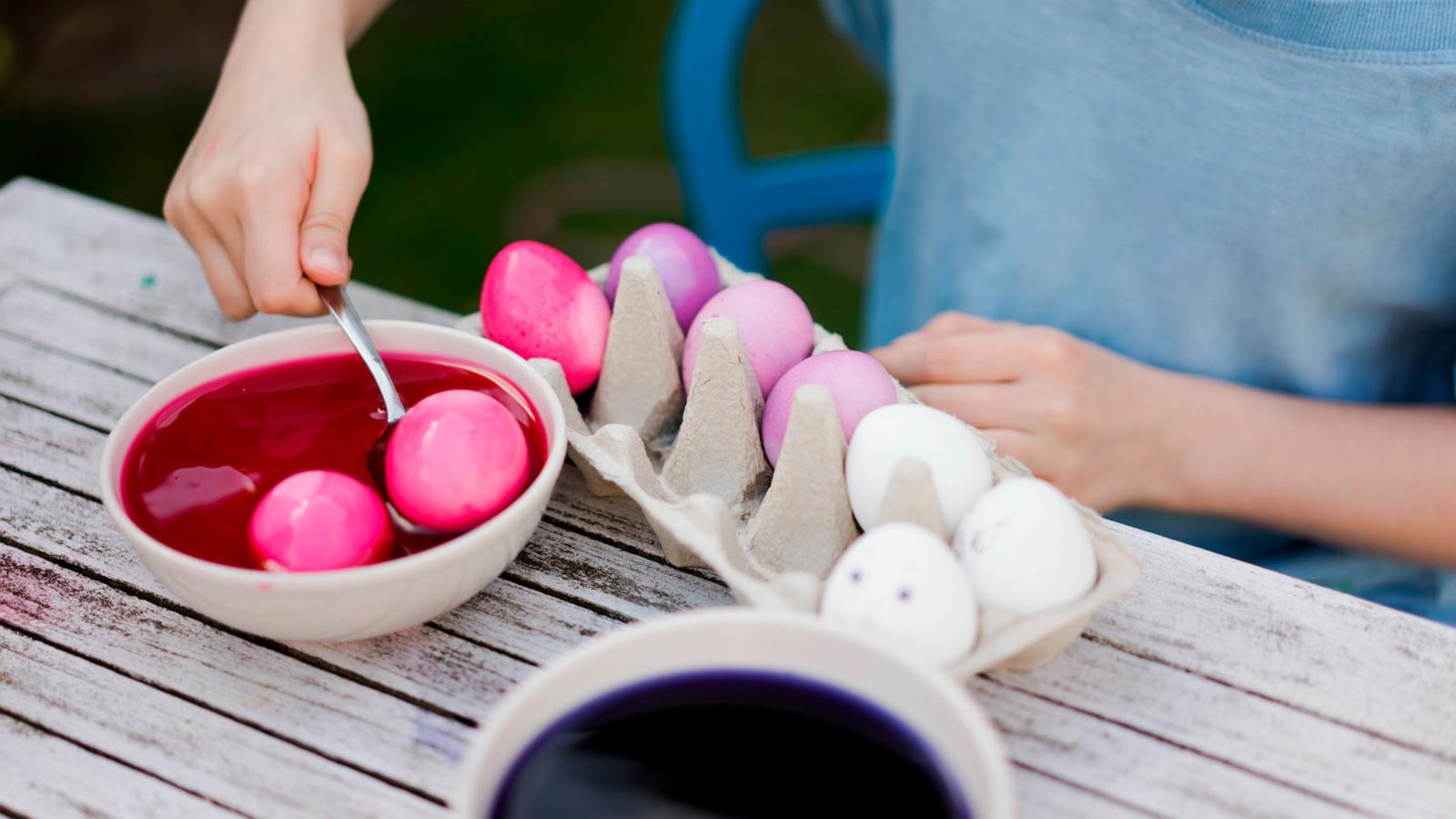 PHOTO: In this undates stock photo, a child is seen dying eggs.