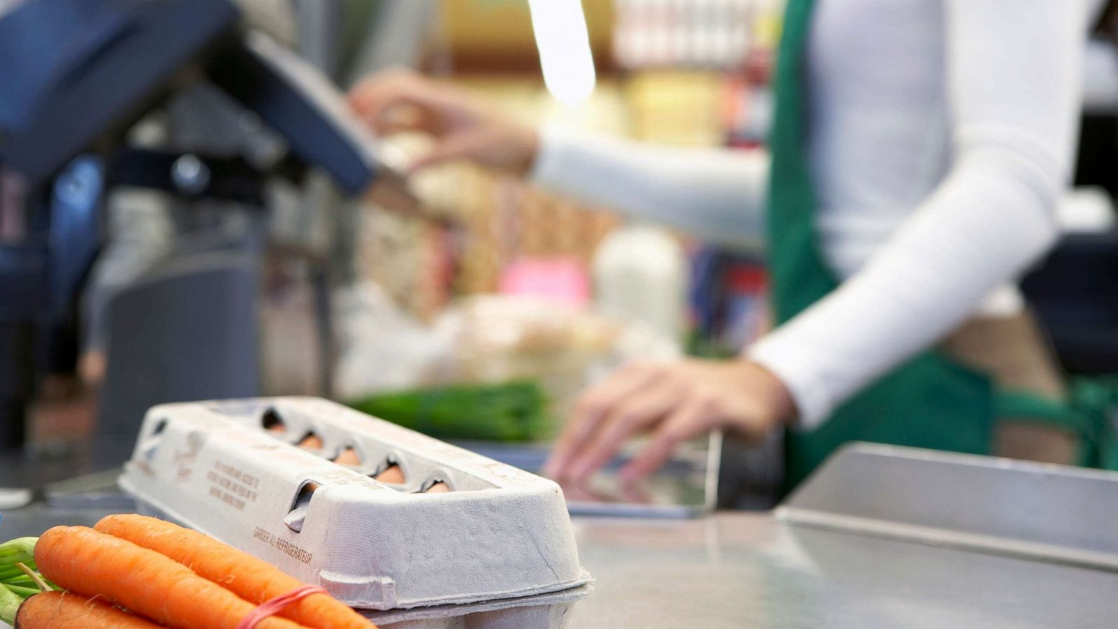 PHOTO: A carton of eggs is seen here at check out in this undated stock photo.