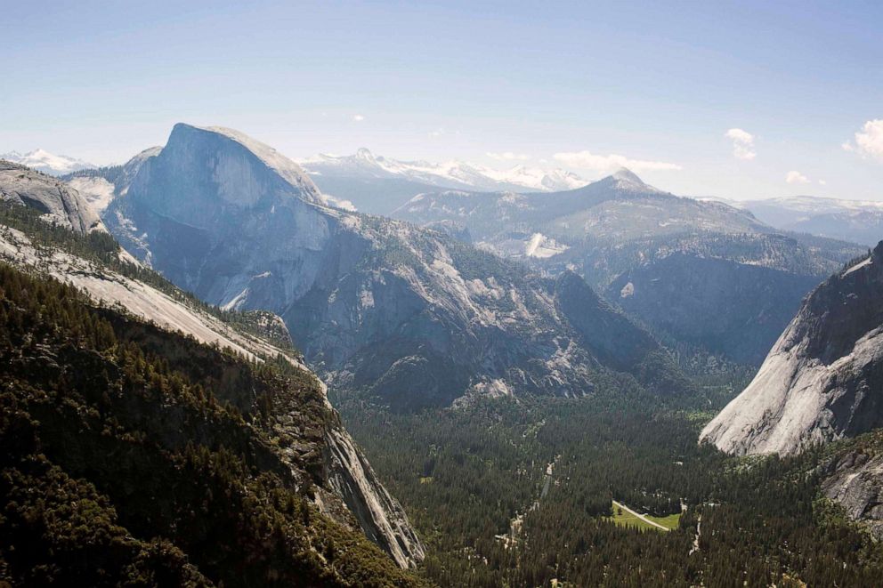 PHOTO: In this photo from May 27, 2015, Half-Dome is seen from the peak of El Capitan across Yosemite National Park's Yosemite Valley. 