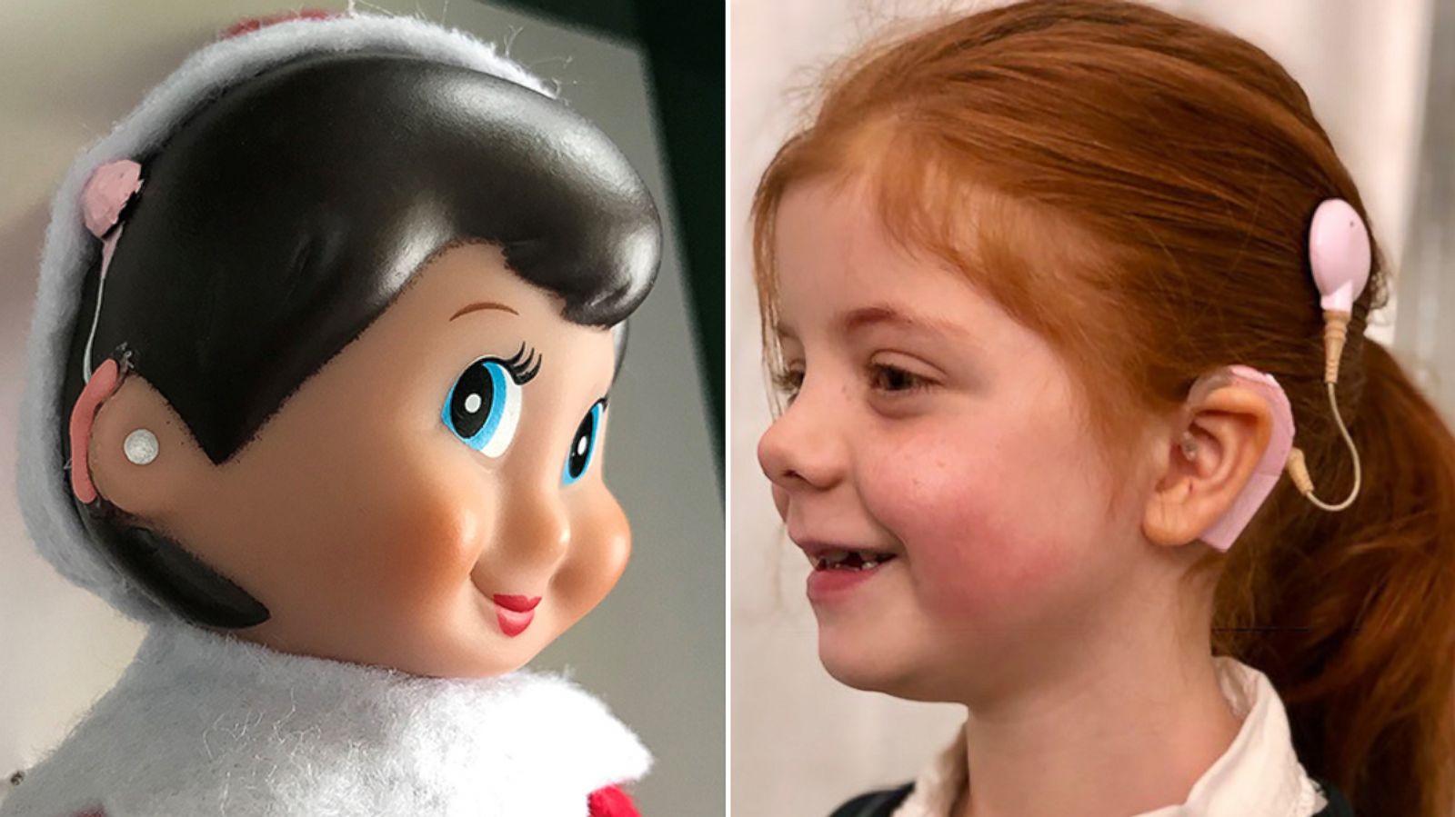 PHOTO: Holly the Elf and Ann Redmore both have hearing devices.