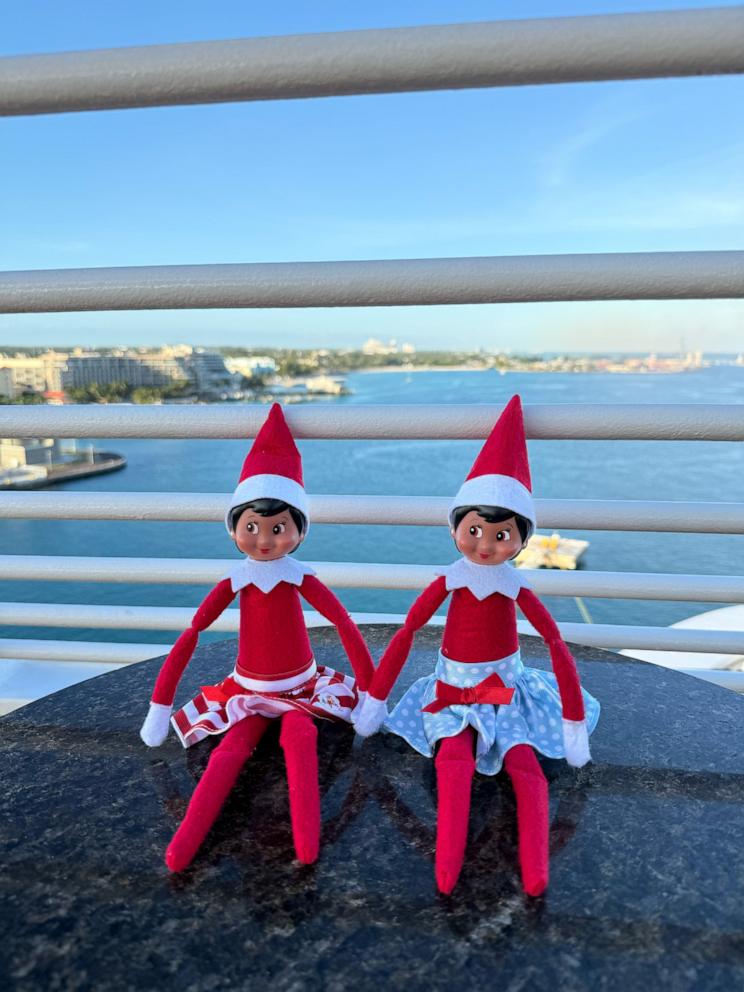 PHOTO: Ava and Mia’s elves are named Snowflake and Peppermint.